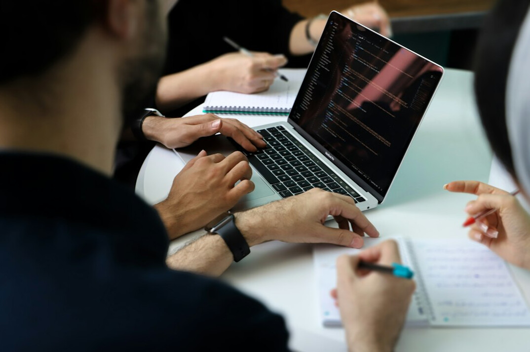 corporate software team meeting