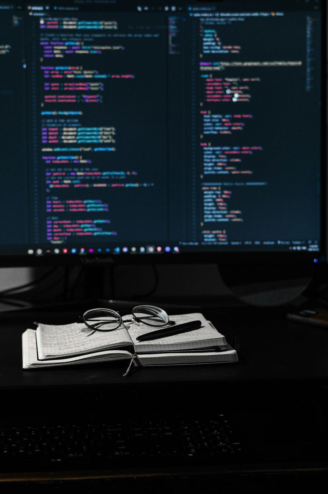 programmer writing innovative code