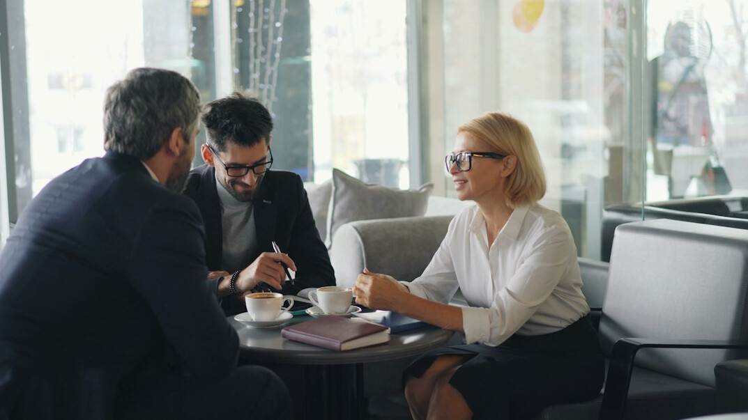business team discussing project