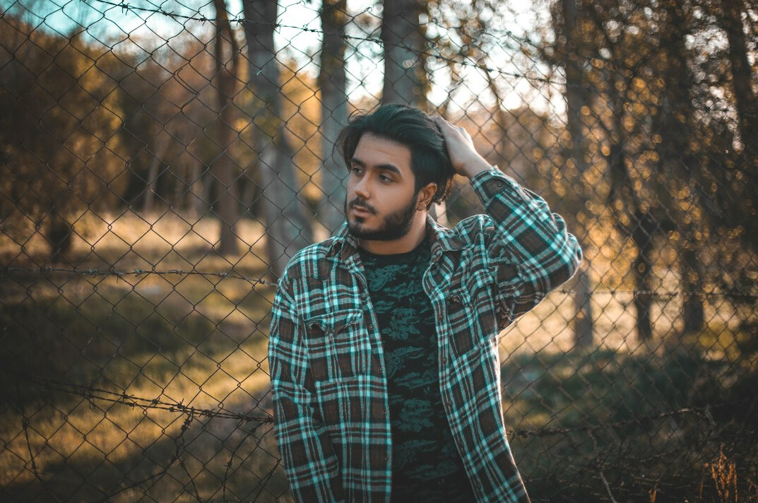 Portrait of a bearded man in a casual shirt